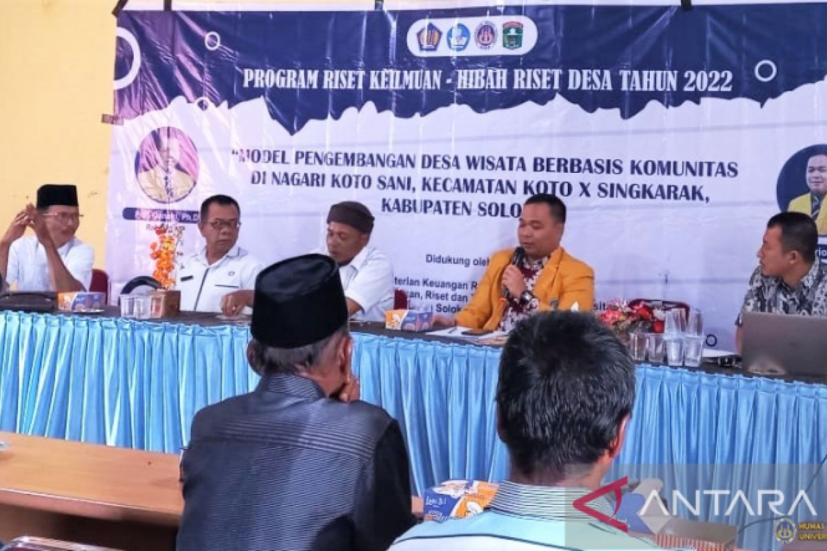 UNP kembangkan model desa wisata berbasis komunitas di Kabupaten Solok