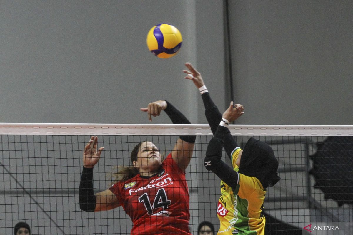 Proliga 2022: Belum terkalahkan, tim putri Pertamina Fastron amankan tiket final four