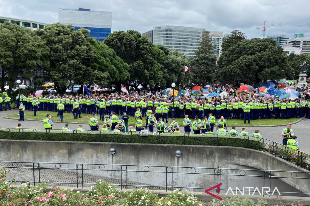 Makin banyak demonstran duduki halaman parlemen Selandia Baru