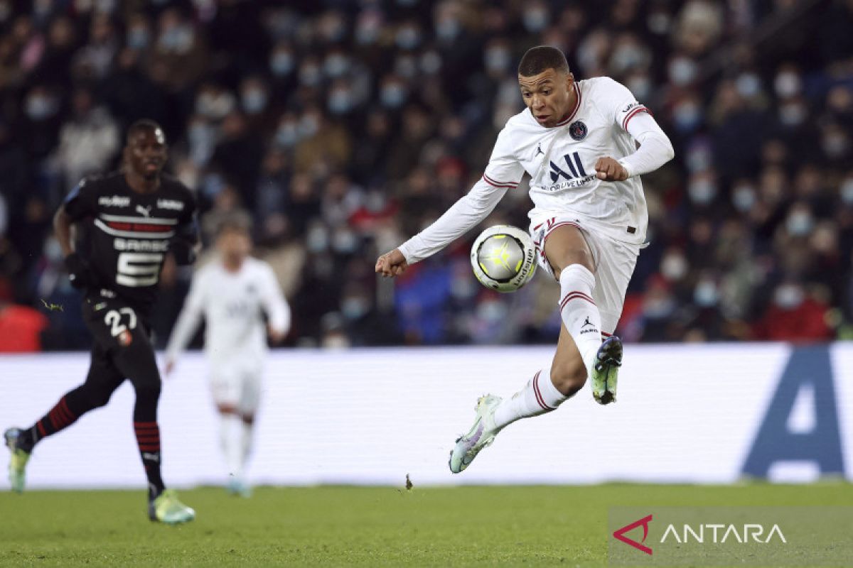 Gol Mbappe bawa kemenangan PSG lawan Rennes