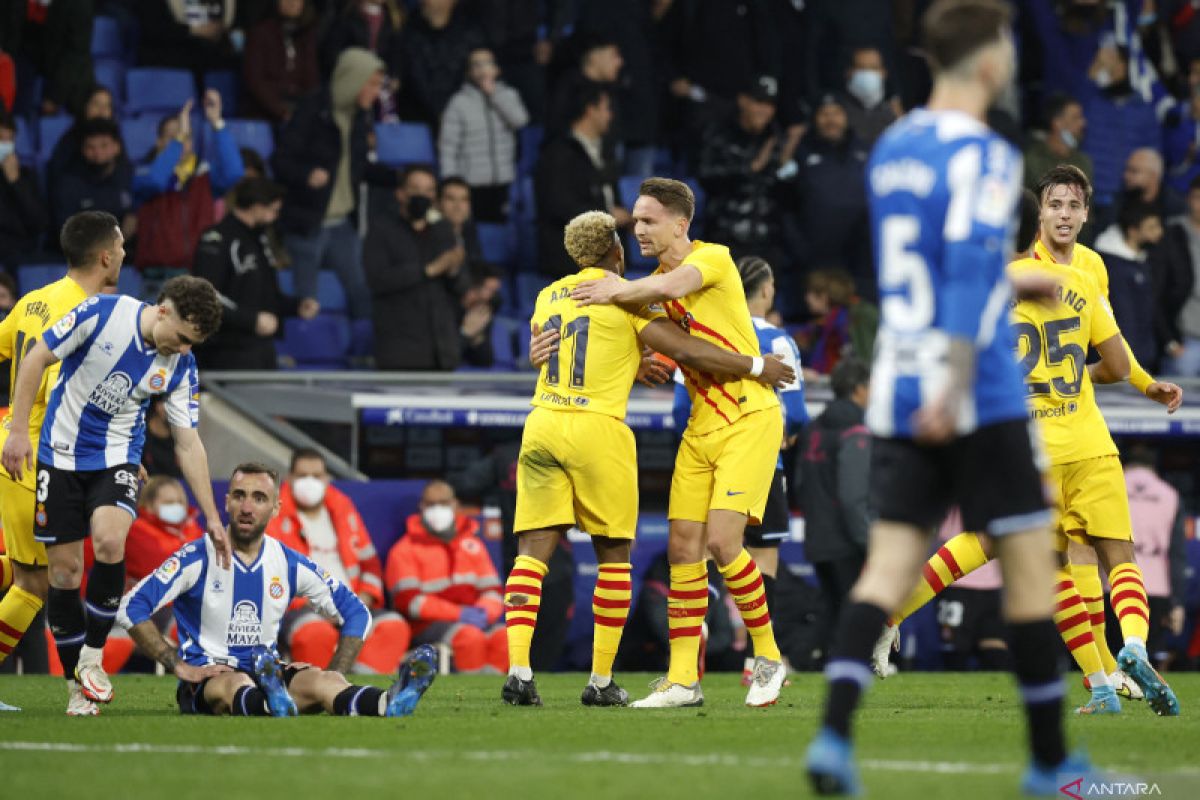 Luuk de Jong selamatkan Barcelona dari kekalahan lawan Espanyol