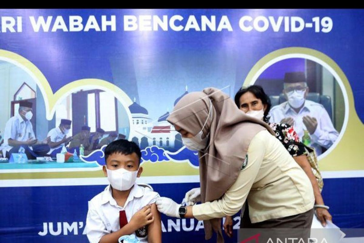 Jumlah penerima vaksin COVID-19 anak usia 6-11 tahun di Aceh capai 272.629