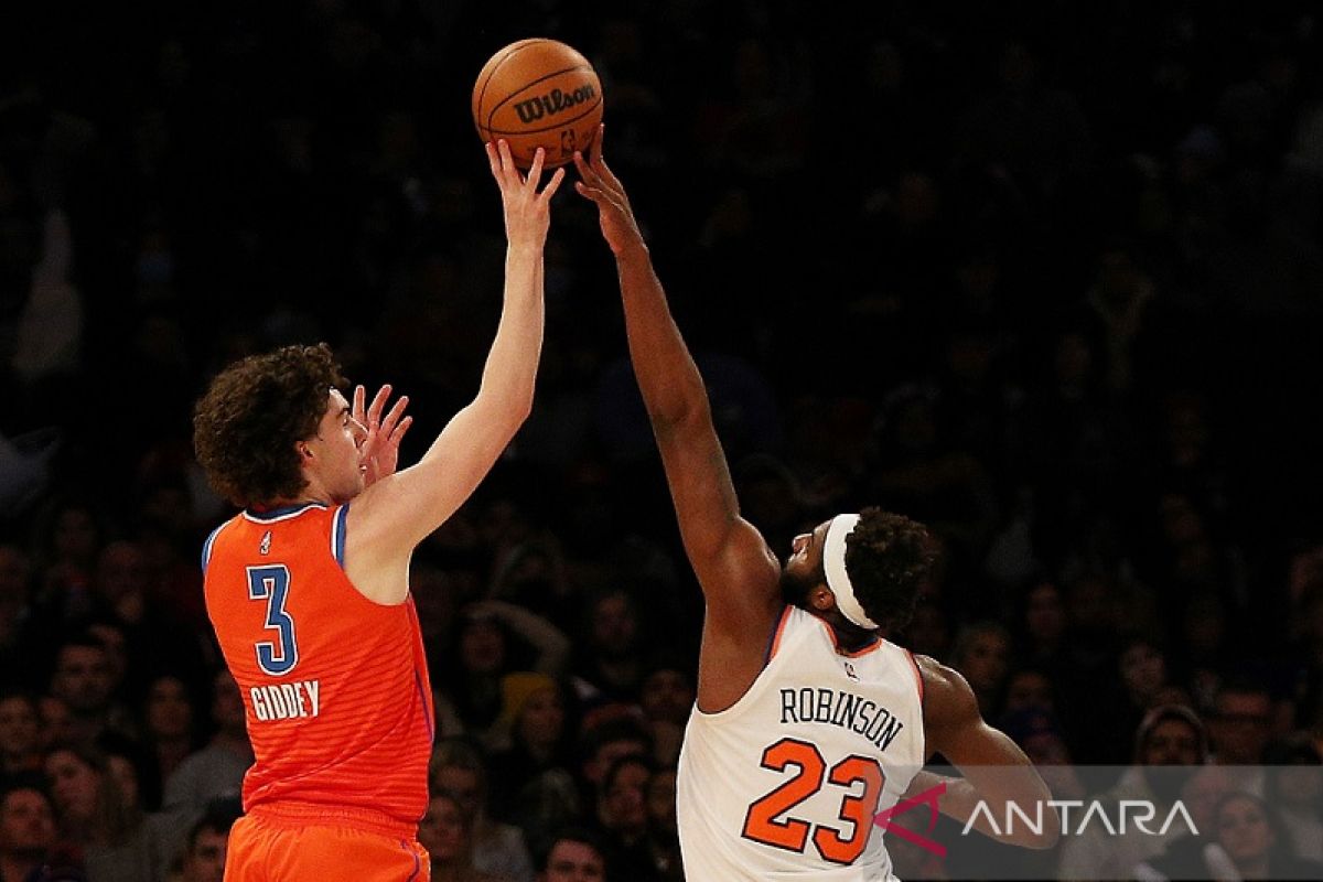 Josh Giddey kemas triganda, Thunder atasi Knicks lewat "overtime"