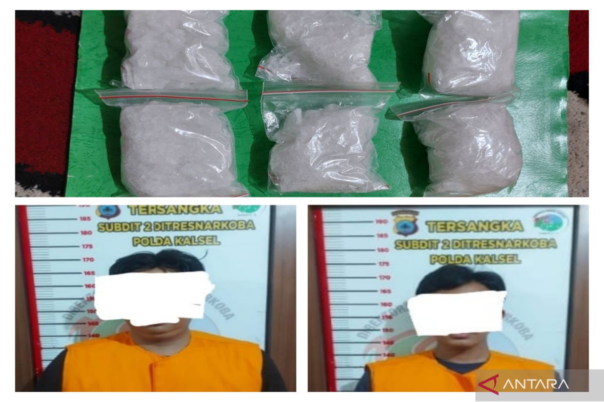 Polda Kalsel mengungkap peredaran 1,1 kilogram sabu-sabu