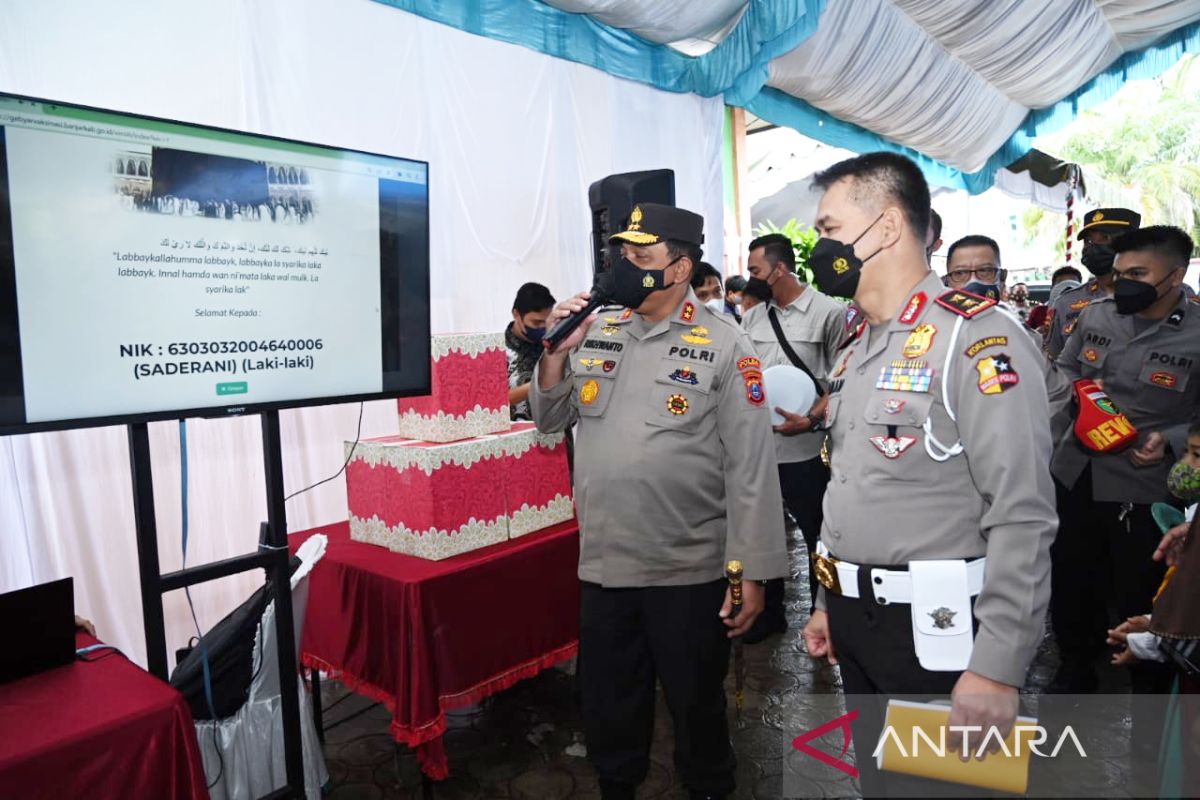 Kakorlantas undi hadiah umrah vaksinasi di Kabupaten Banjar