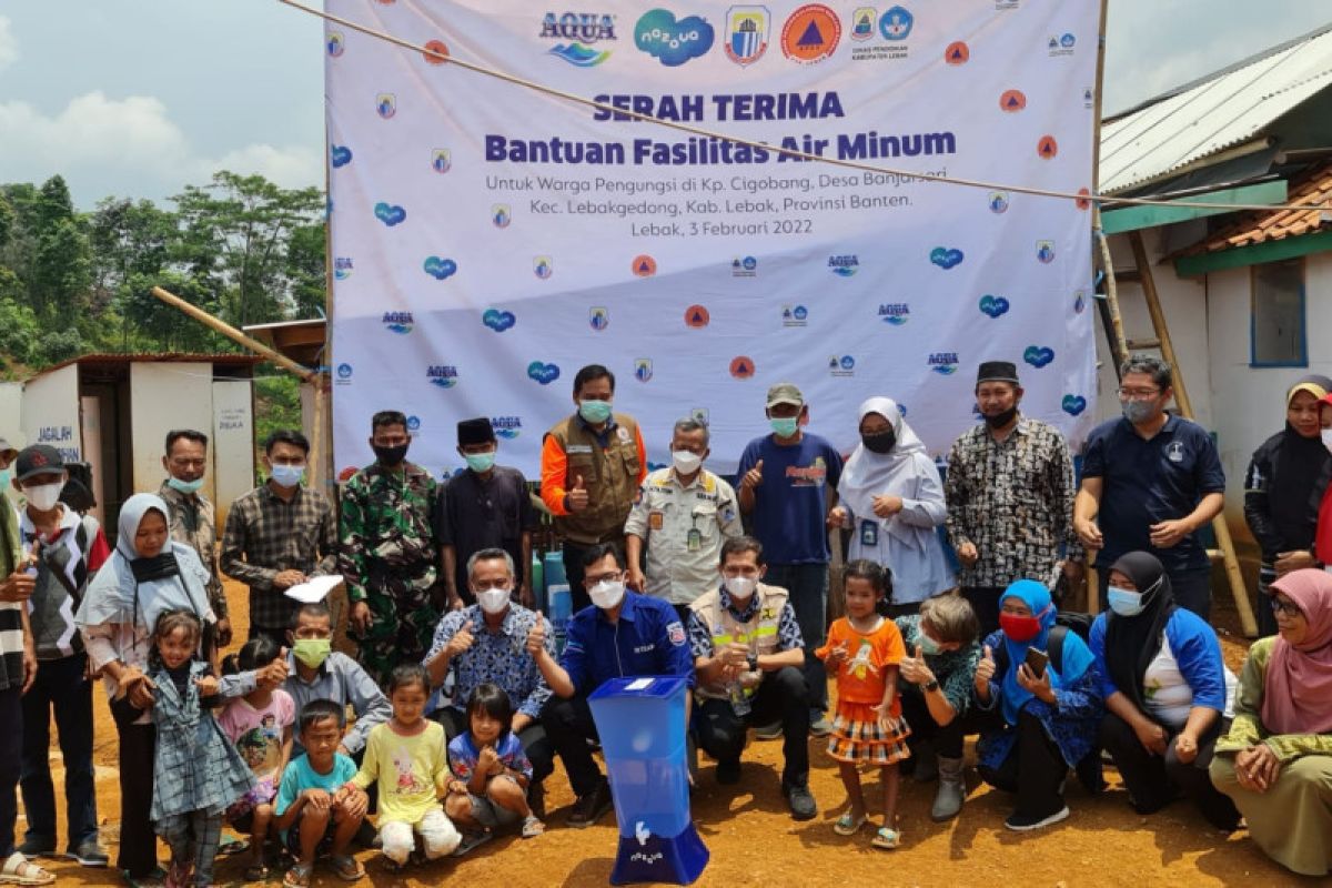 Warga huntara Lebakgedong dapat bantuan "water filter"