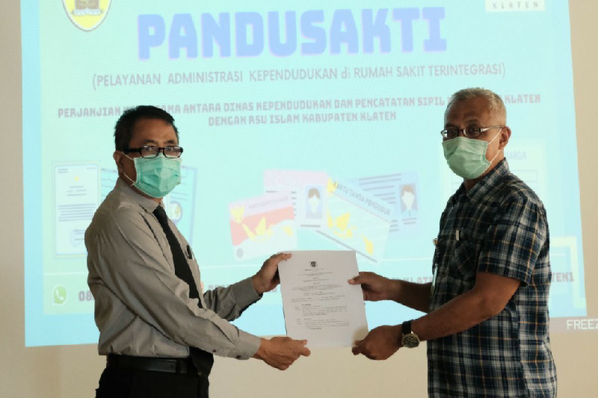 Disdukcapil dan RSI Klaten bermitra di Program Layanan Adminduk Pandusakti