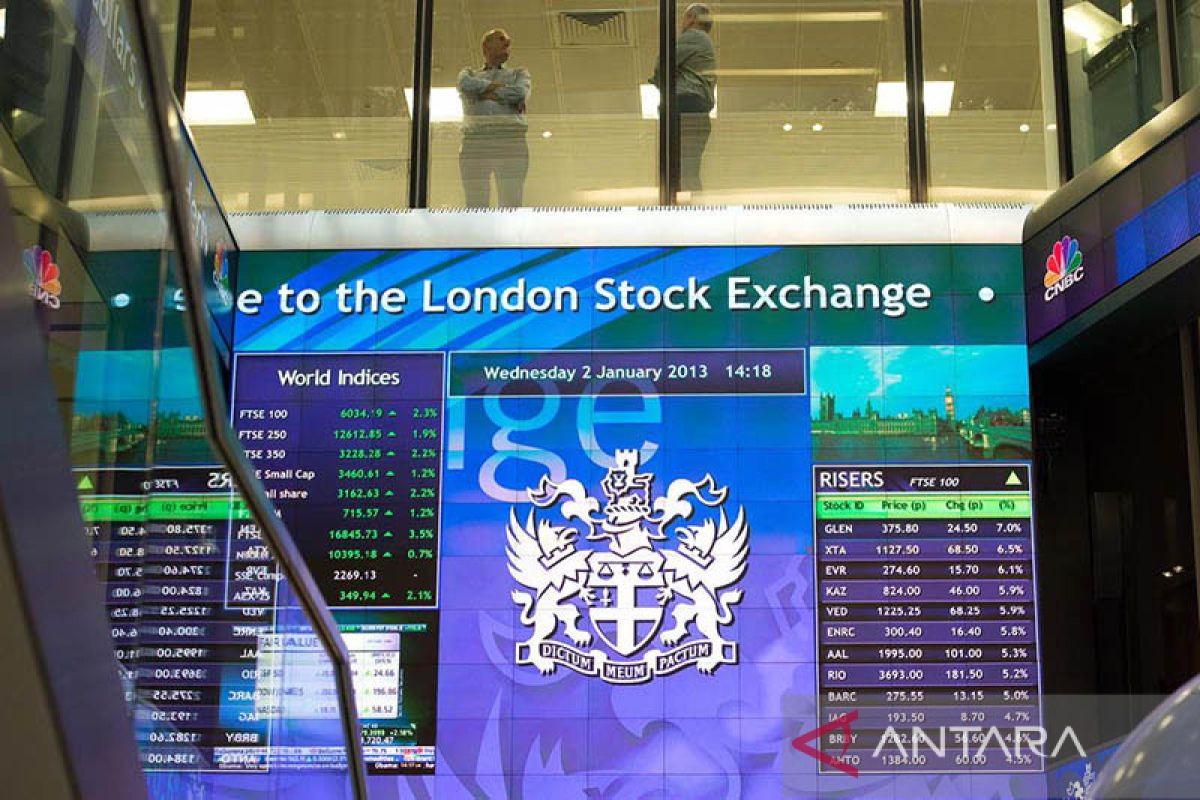 Saham Inggris ditutup lebih rendah, indeks FTSE 100 jatuh 1,08 persen