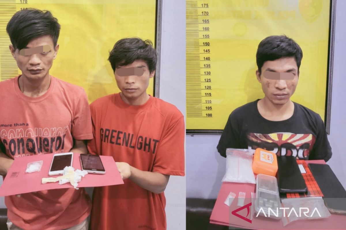 Polisi Inhu tangkap tiga pengedar sabu kelas teri