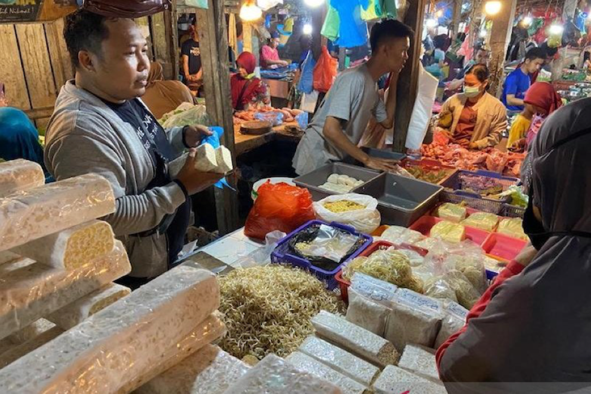 Pedagang tempe Palembang keluhkan harga kedelai  yang meroket