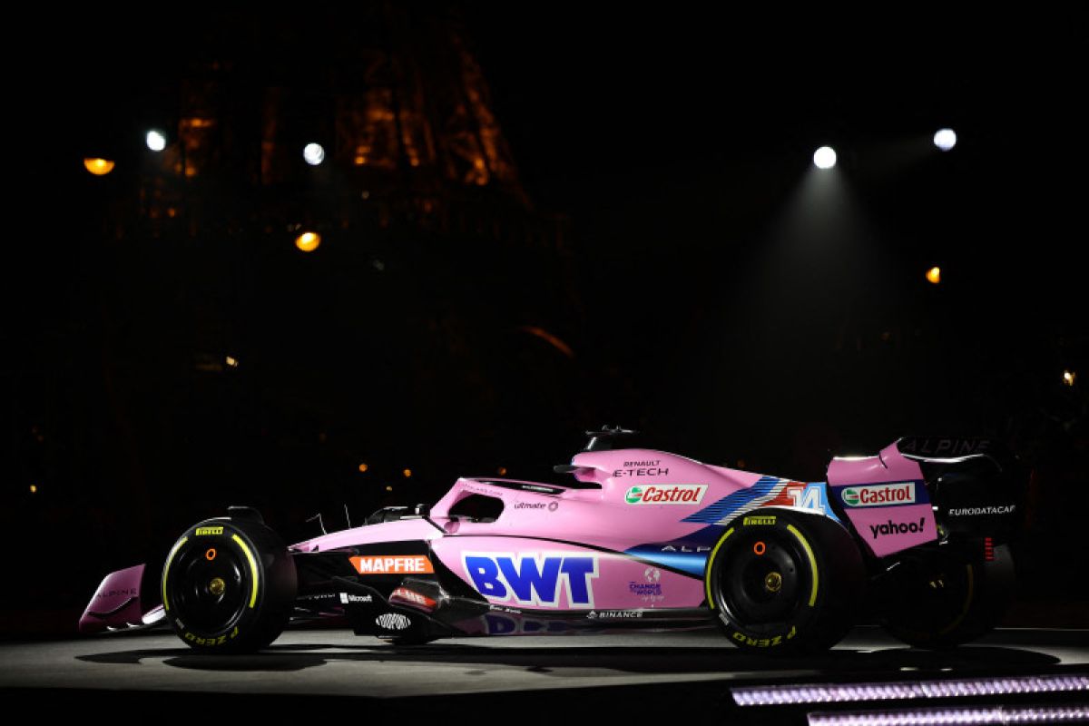 Alpine ungkap mobil F1 untuk musim 2022 usung warna pink dan biru