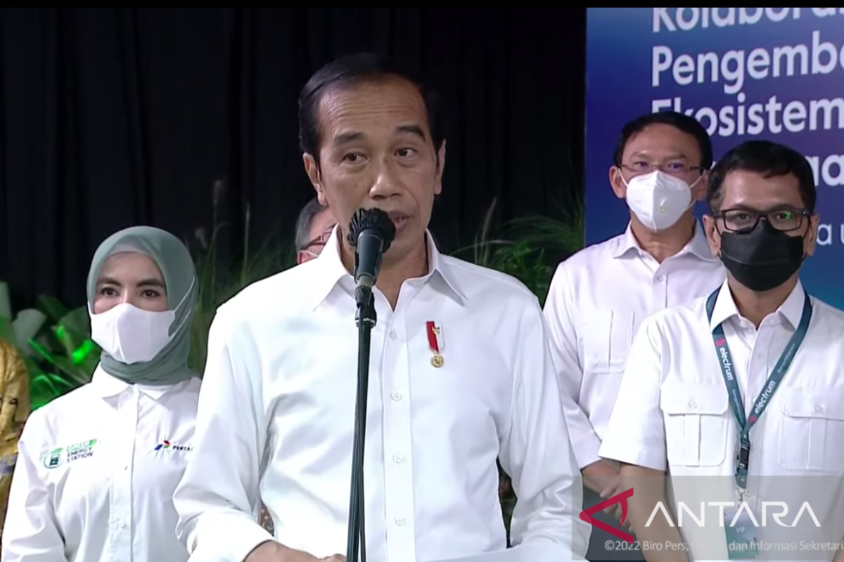 Presiden Jokowi targetkan 2 juta kendaraan listrik "mengaspal" pada 2025