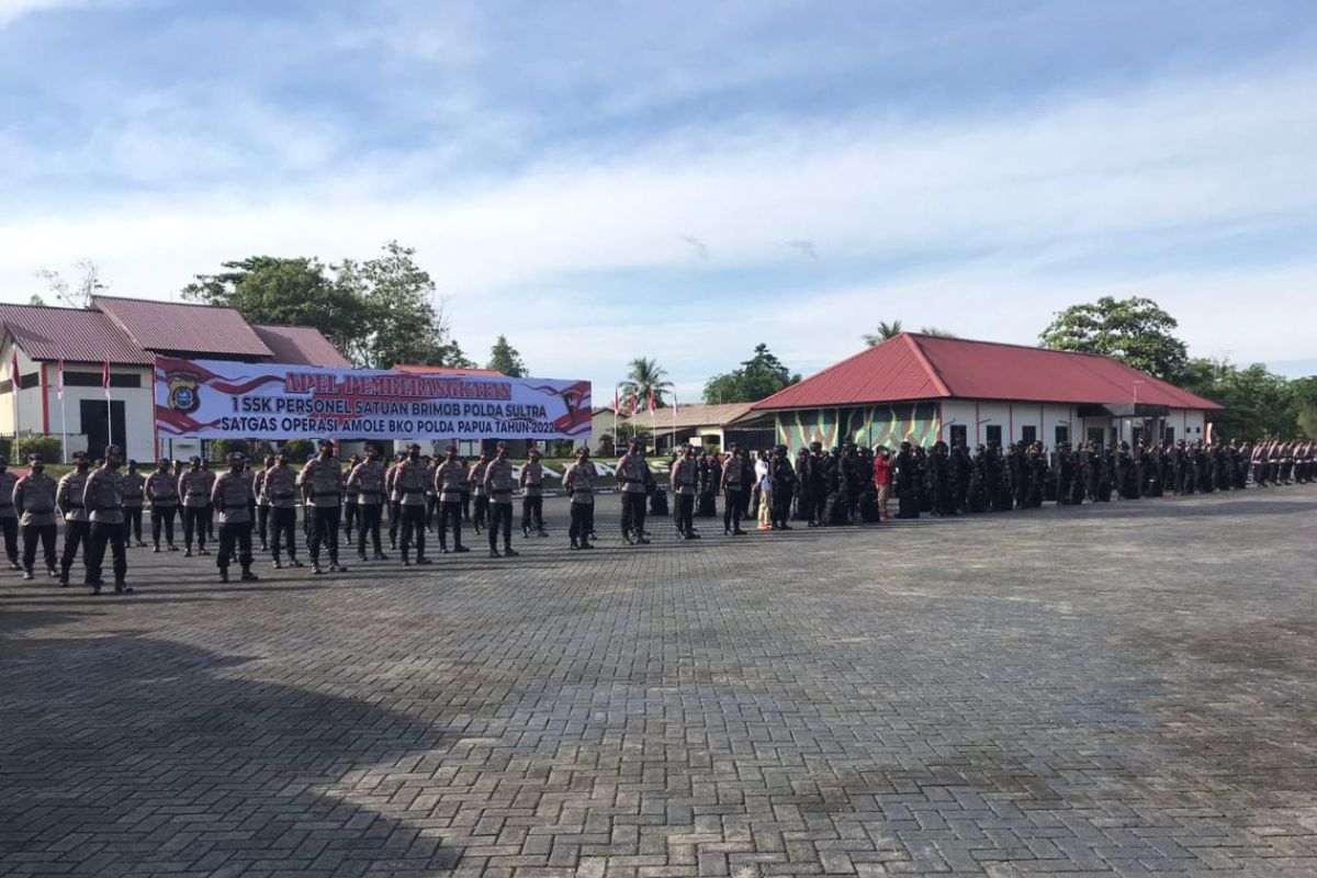 Satu SKK Brimob Polda Sulawesi Tenggara bergabung dalam Satgas Amole Papua