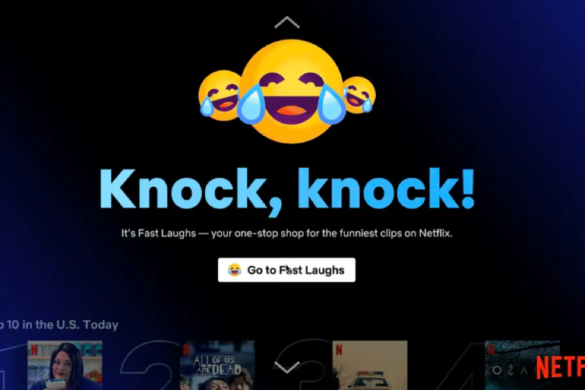 Netflix tes fitur "Fast Laughs" di apps TV tayangkan cuplikan komedi