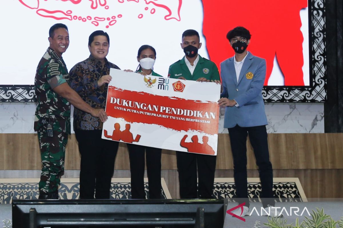 Kementerian BUMN bersama BNI danai pendidikan 1.775 putra-putri TNI