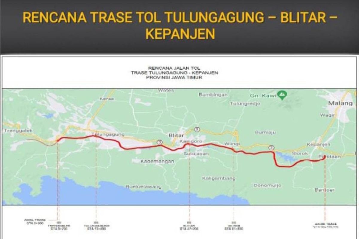 Pembangunan Jalan Tol Tulungagung-Blitar-Kepanjen paling cepat 2023