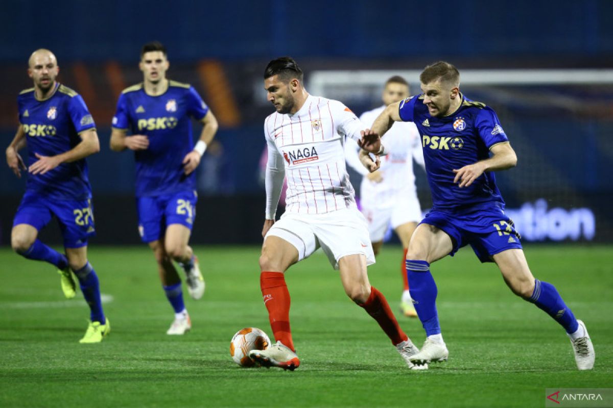Liga Europa - Sevilla tetap ke babak 16 besar meski kalah 0-1 dari Dinamo Zagreb di leg kedua