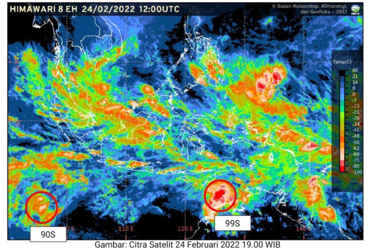 BMKG pantau bibit siklon tropis di perairan NTT dan Samudra Hindia