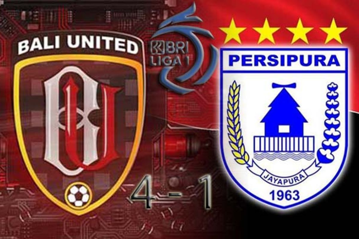 Liga 1: Bali United gusur Arema dari puncak klasemen usai lumat Persipura 4-1