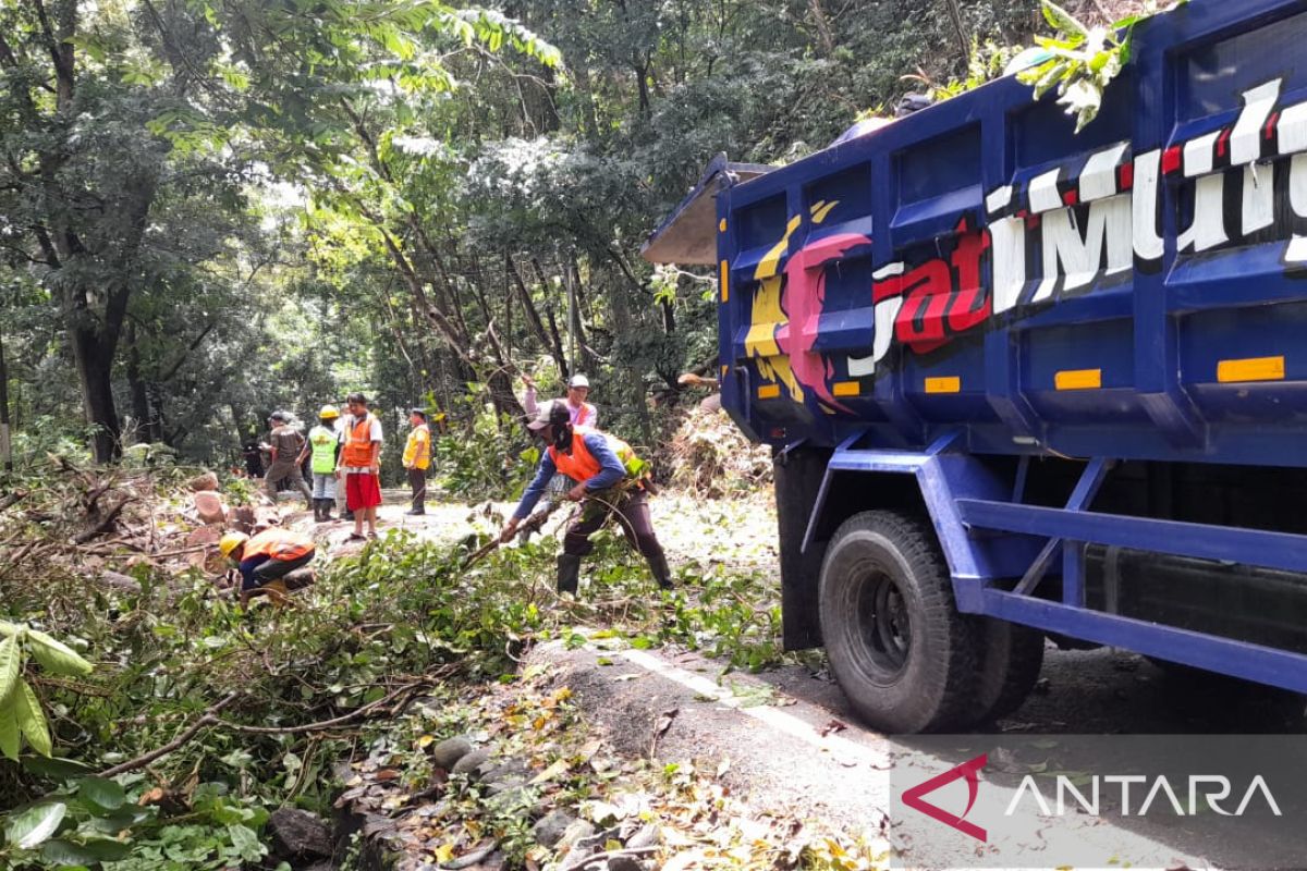 Tanah longsor tutup ruas jalan nasional Palabuhanratu-Cisolok