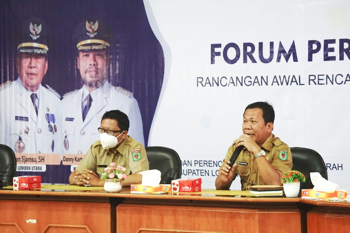 Kepala Bappeda buka forum perangkat daerah/lintas Kabupaten Lombok Utara