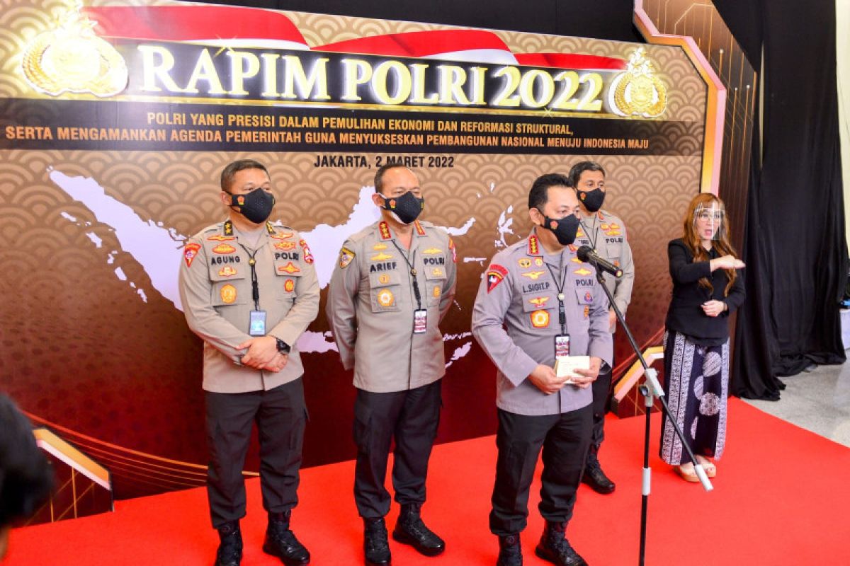 Tutup Rapim Polri, Kapolri siap terapkan instruksi Presiden soal pembangunan nasional