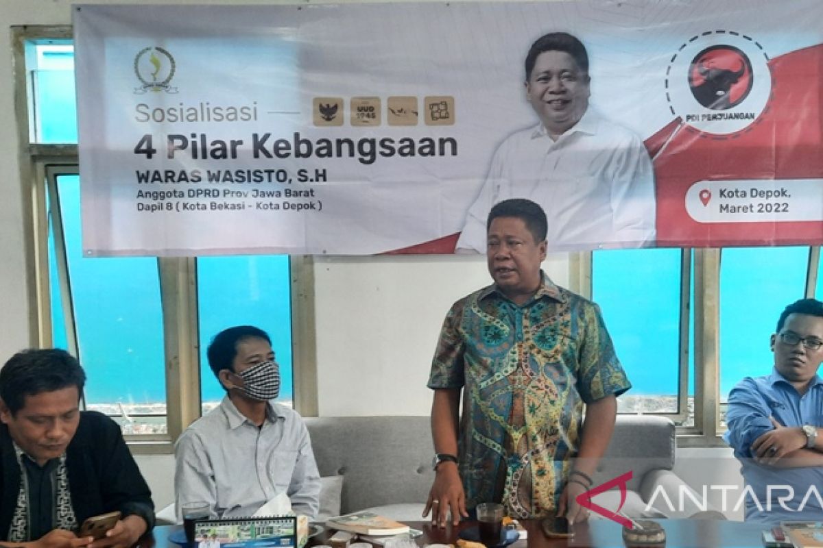 Waras Wasisto sosialisasikan 4 pilar kebangsaan di PWI Depok