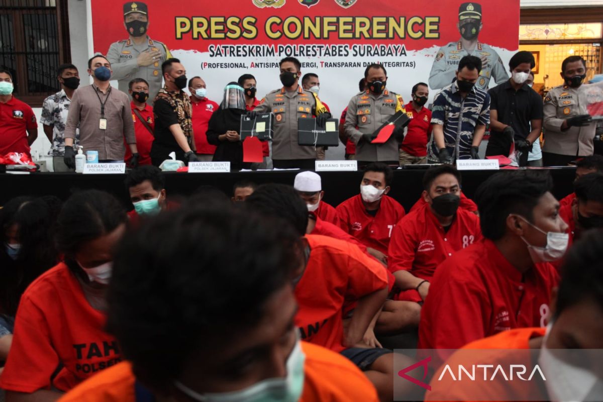 Polrestabes Surabaya ungkap 58 kasus kejahatan jalanan