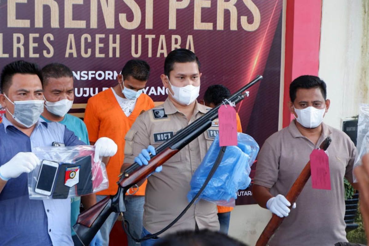 Polres Aceh Utara tangkap dua pelaku penembakan mantan kombatan GAM