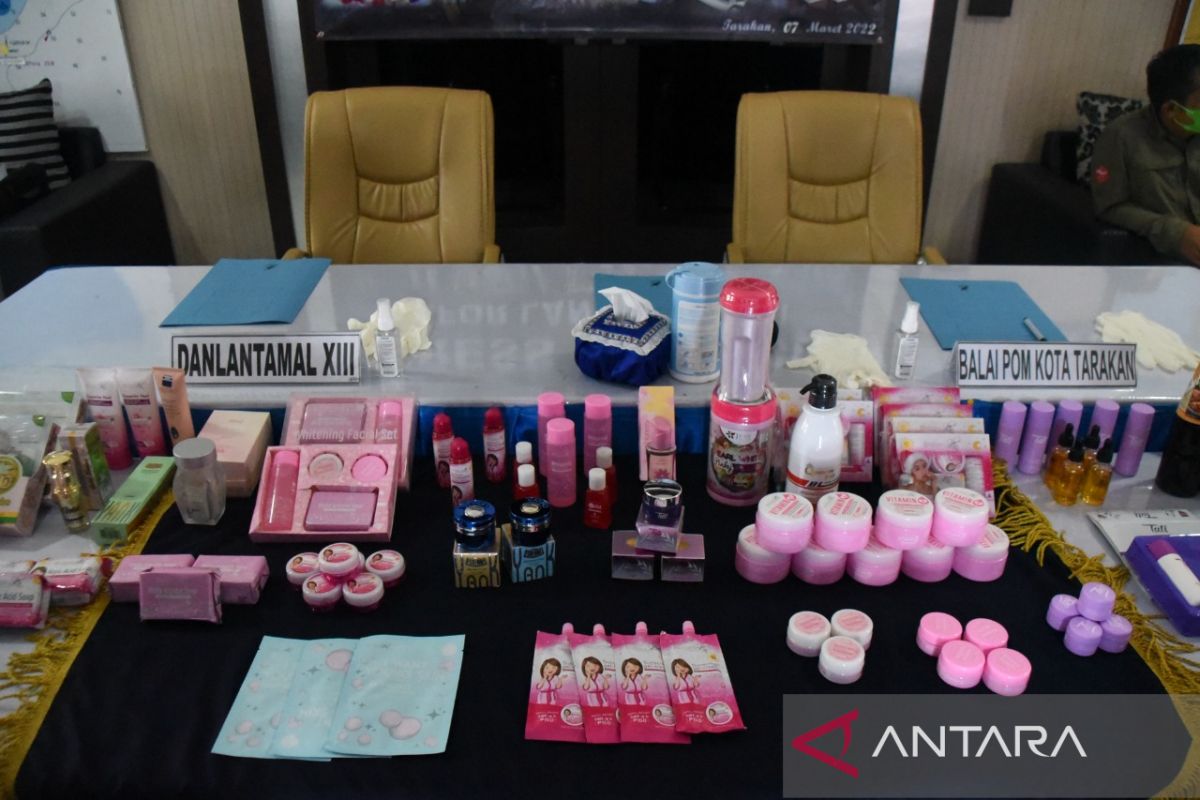 Lantamal XIII gagalkan pengiriman ribuan kosmetik ilegal