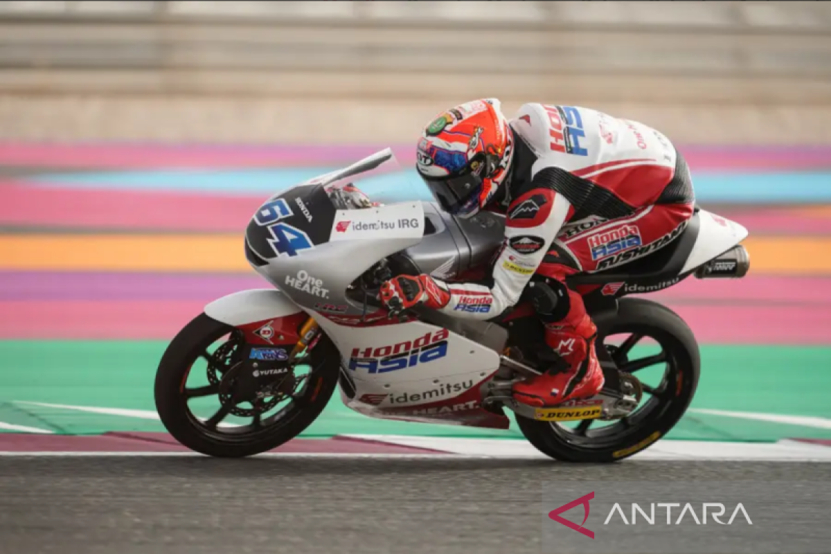 Pebalap nasional Mario Aji penuhi target debut Moto3 GP Qatar