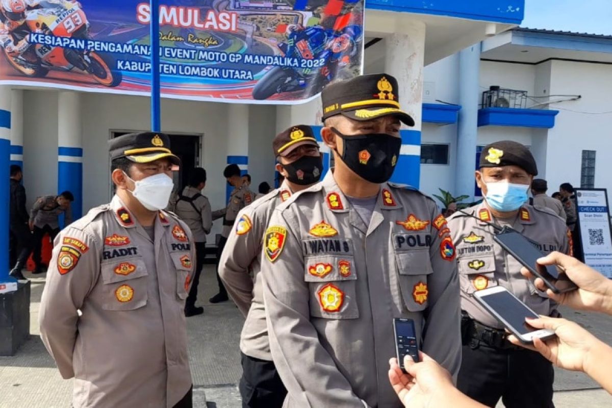 Polres Lombok Utara gelar simulasi transportasi sambut wisatawan MotoGP