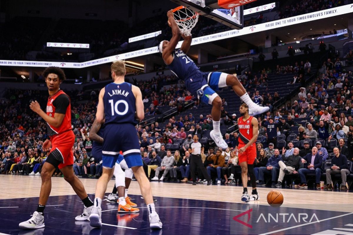 Timberwolves terkam habis Trail Blazers 124-81