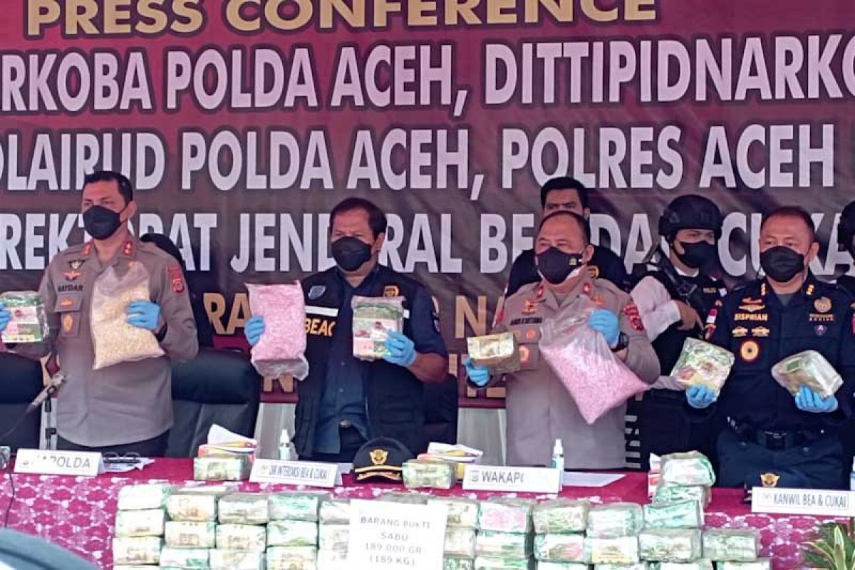 Tim gabungan gagalkan penyelundupan 189 kilogram sabu-sabu di Aceh