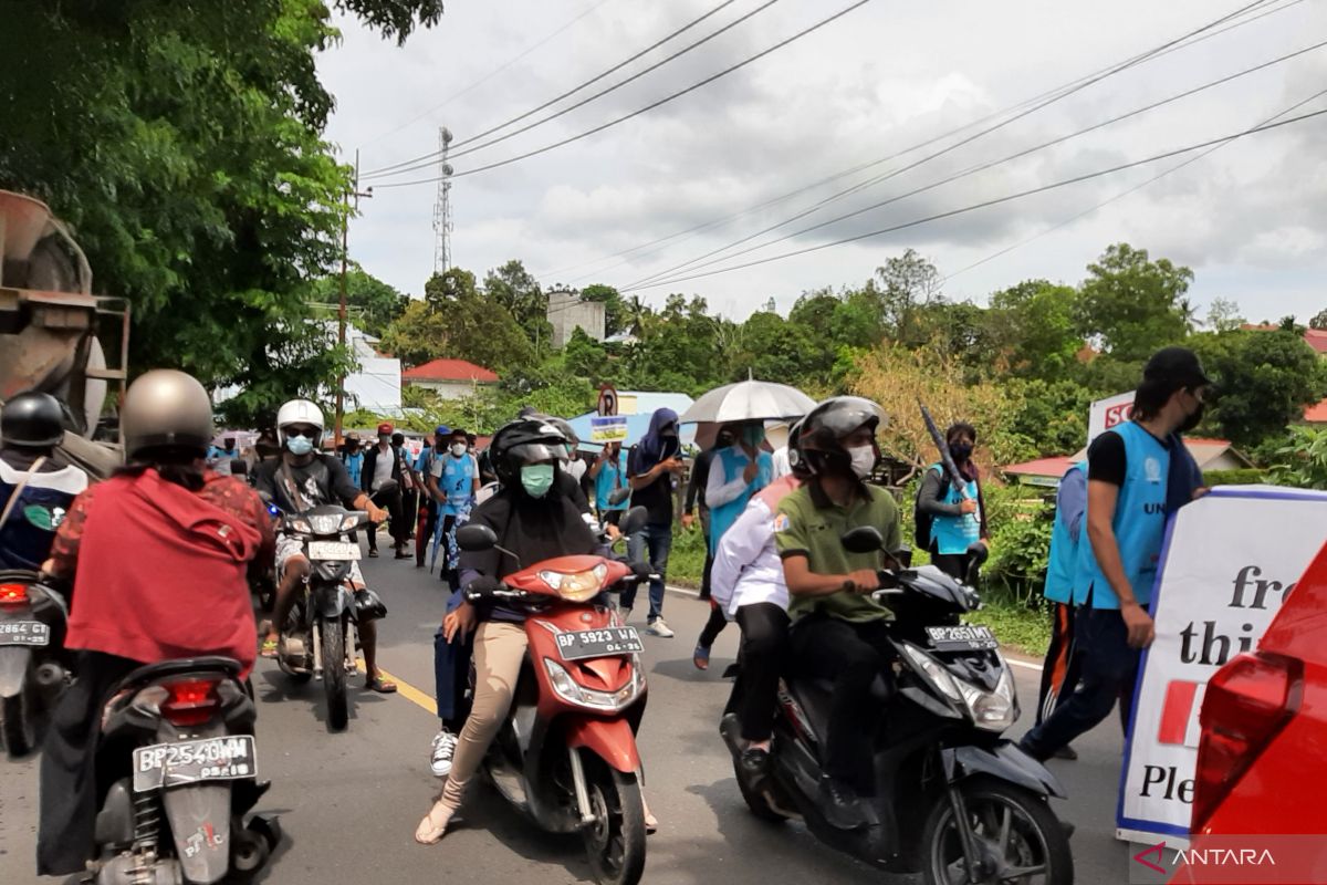 Demo imigran Afghanistan di Tanjungpinang picu kemacetan