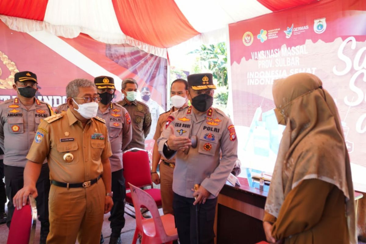 Gubernur Sulbar apresiasi Polri bantu percepatan vaksinasi COVID-19