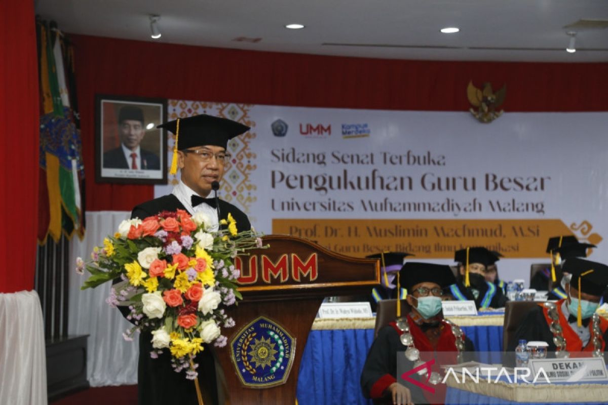 UMM kukuhkan guru besar pertama bidang Ilmu Komunikasi Media Warisan