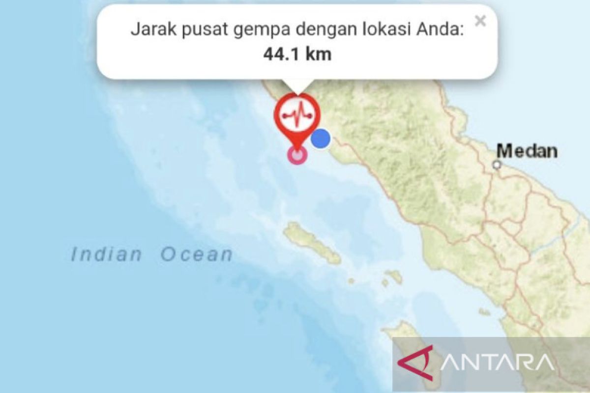 Meulaboh Aceh Barat diguncang gempa magnitudo 5,2, warga panik