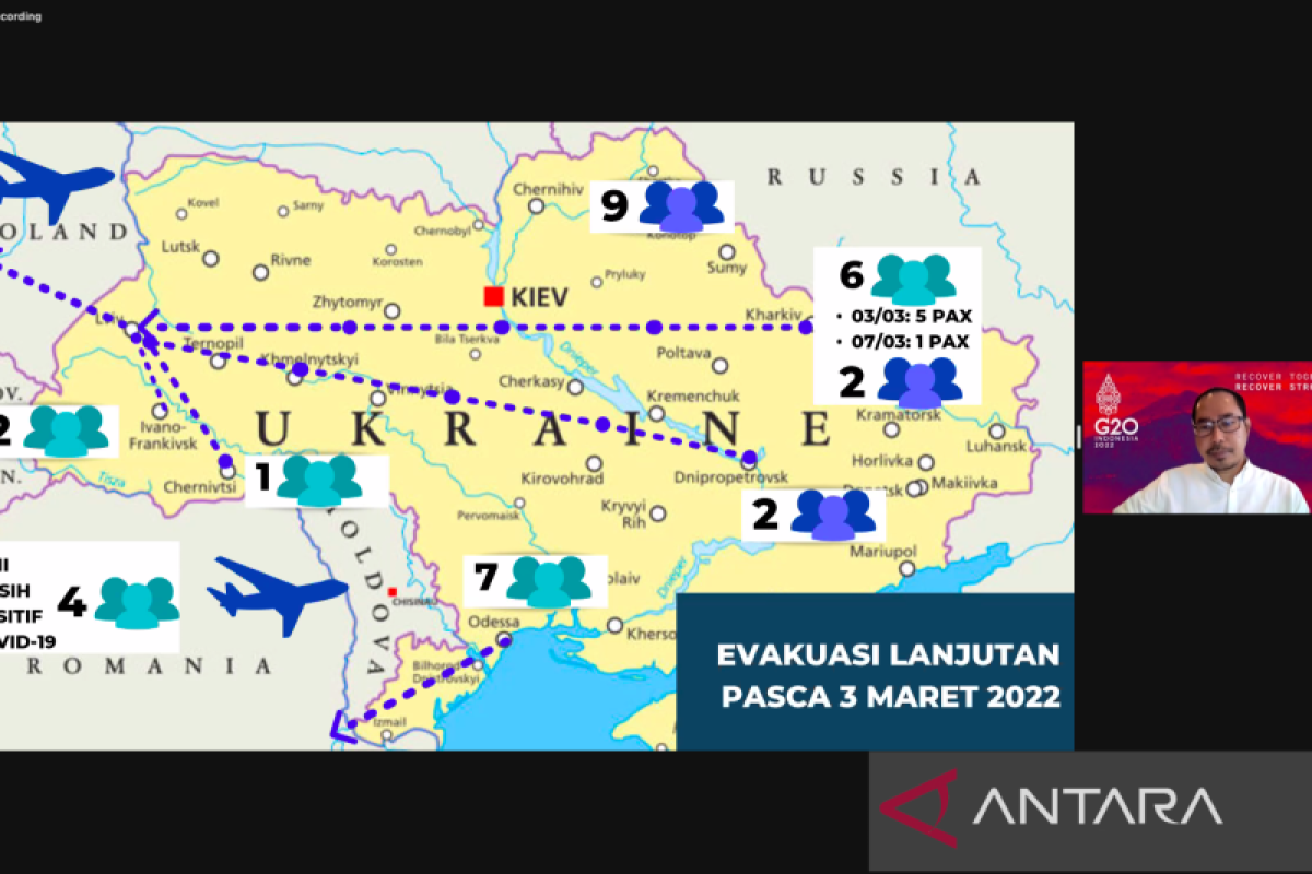 KBRI di Ukraina dipindahkan ke kota yang lebih aman