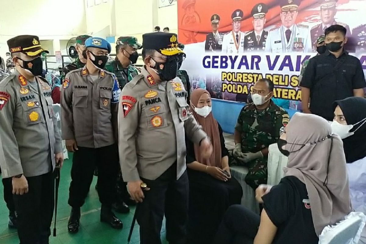 Kapolda Sumut pantau vaksinasi massal di wilayah hukum Polresta Deliserdang