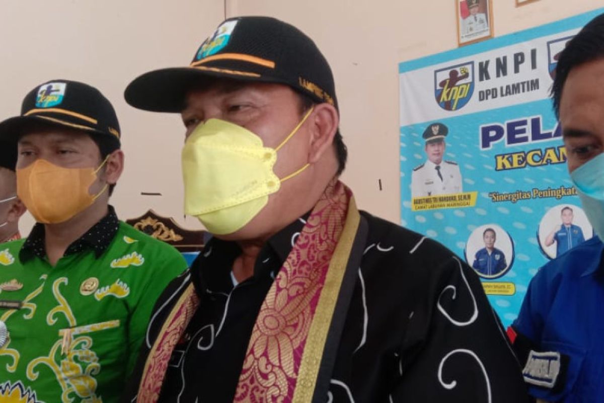 Wakil Bupati Lampung Timur ucapkan selamat pelantikan PK KNPI Labuhan Maringgai