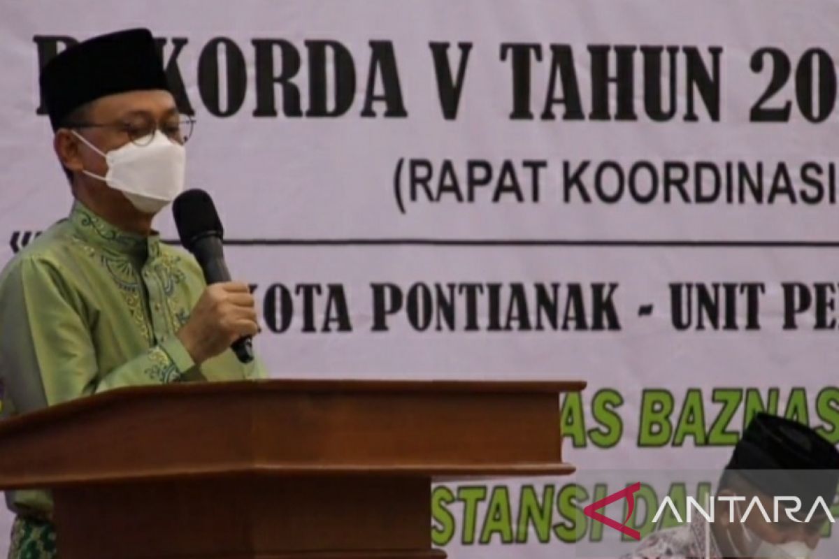 Pemkot Pontianak dorong Baznas optimalisasi penyaluran zakat, infak, dan Shadaqah