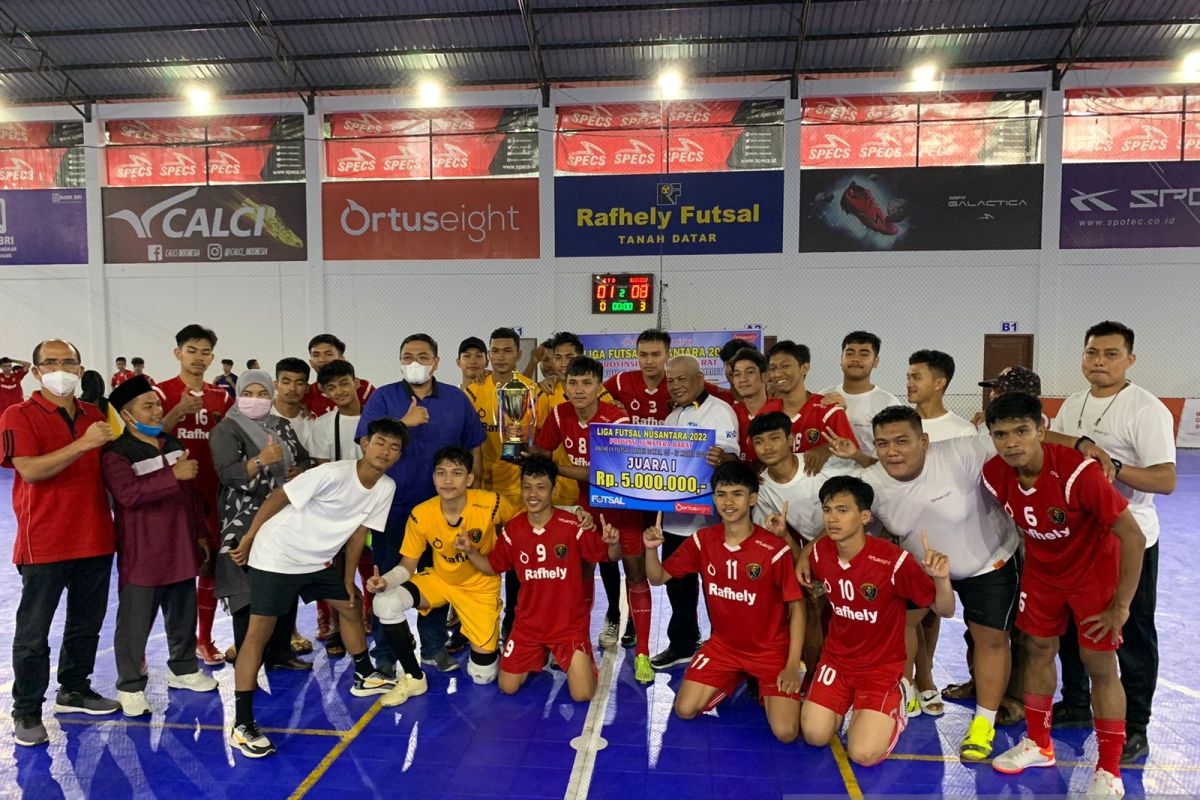 Rafhely Futsal juarai Liga Futsal Nusantara Sumbar 2022