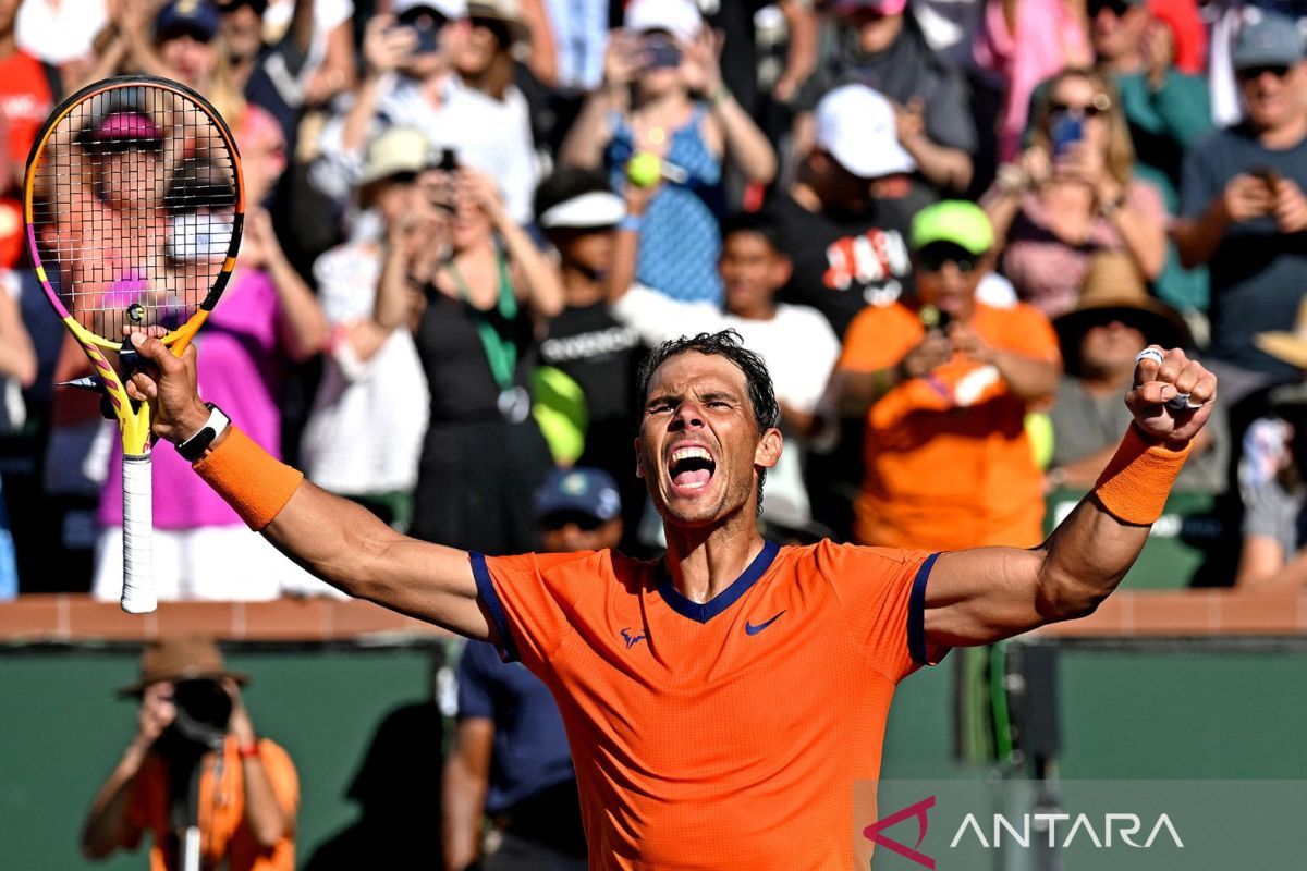 Nadal bukukan kemenangan ke-400 ATP Masters di Indian Wells