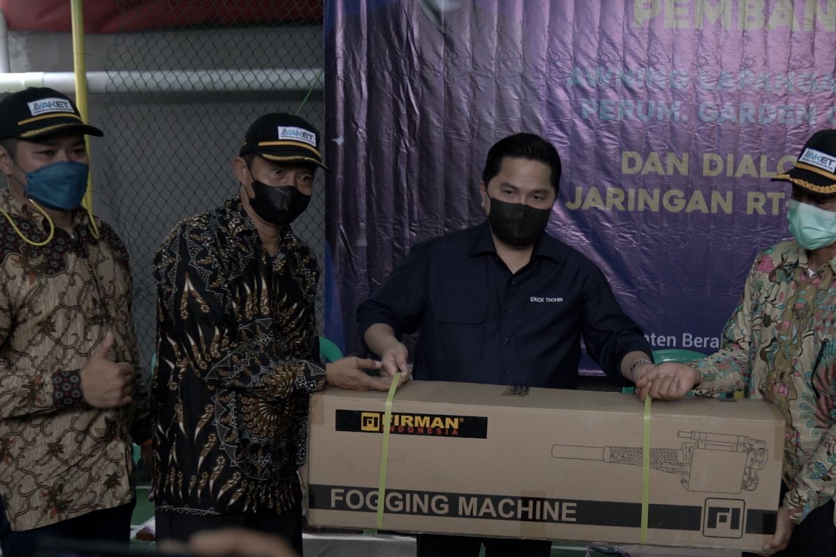 Erick Thohir Bantu Alat Fogging untuk Jaringan RT/RW se-Banten