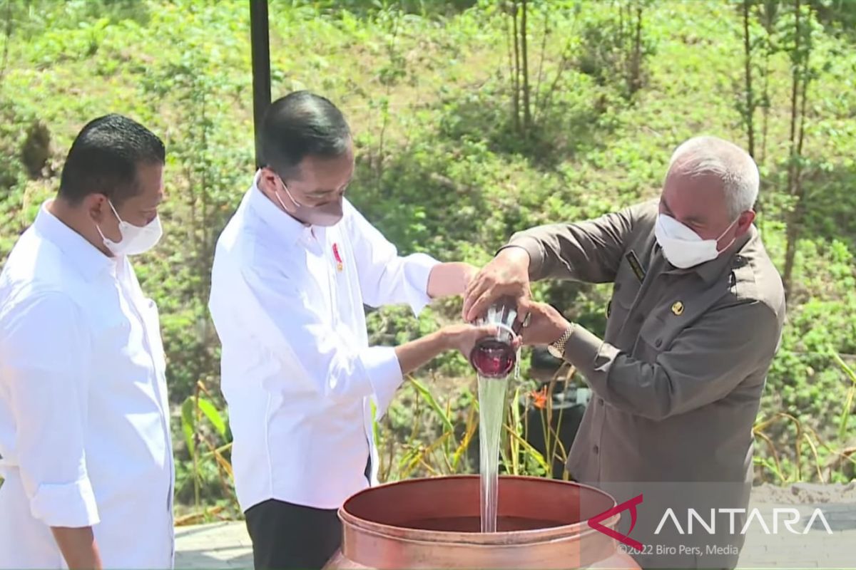 Provinces' water, soil in new capital emblematize Indonesia Raya