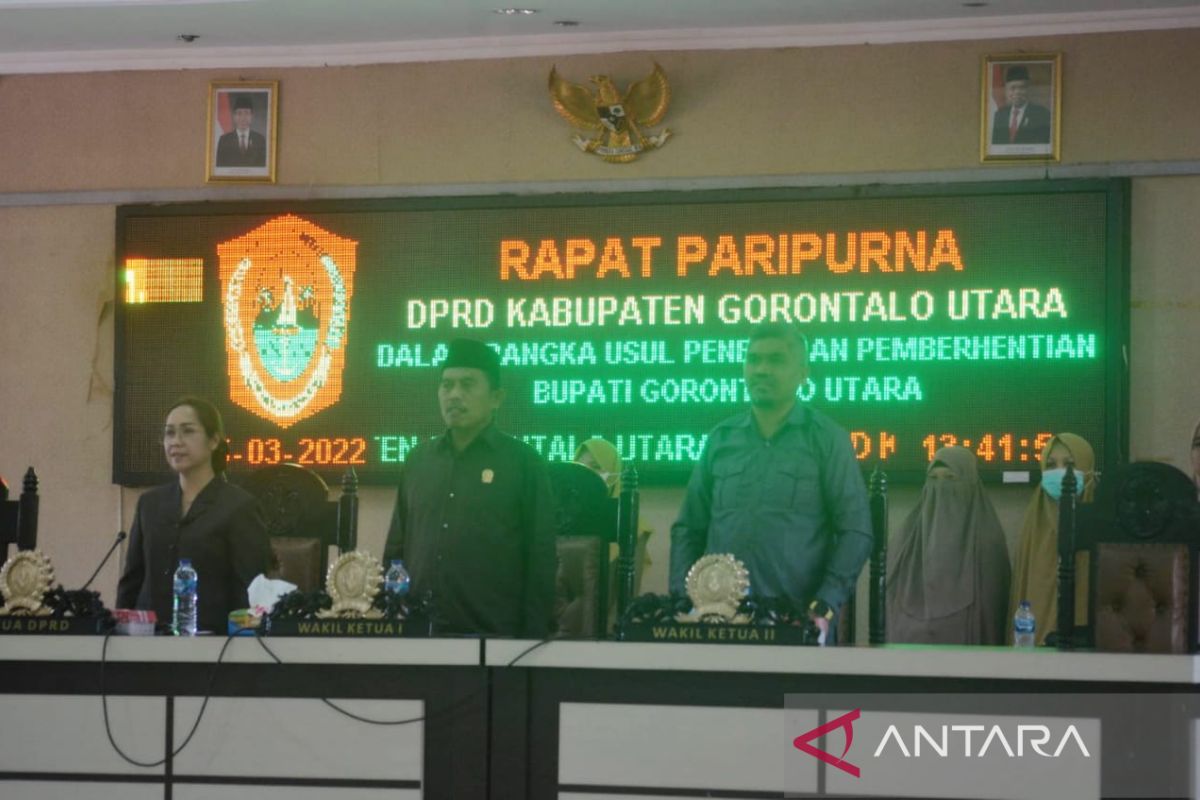 DPRD Gorontalo Utara resmi umumkan pemberhentian Bupati Indra Yasin