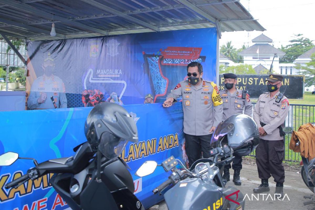 Kapolda NTB mengecek persiapan pos pengamanan MotoGP