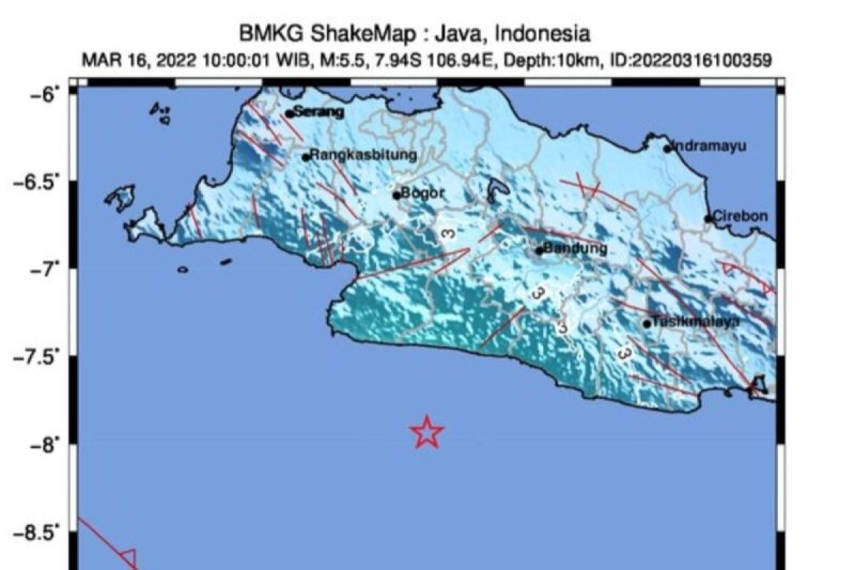 Warga Bandung rasakan getaran gempa bumi pada Rabu pagi