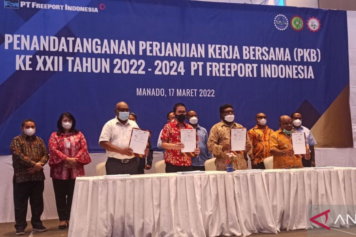 PT Freeport Indonesia-serikat pekerja sepakati peningkatan upah-tunjangan karyawan